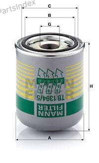 Изображение - Фильтр  воздухоосушитель MANN TB 1394/5 X ***