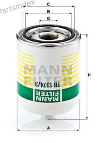 Изображение - Фильтр  воздухоосушитель MANN TB 1374/3 X