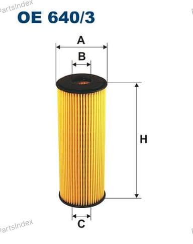 Изображение - Фильтр масляный Filtron OE 640/3 (HU 727/1 X)