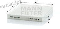 Изображение - Фильтр салонный MANN-CU 2043