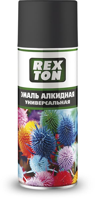 Изображение - RT100.10 Эмаль алкидная универсальная REXTON, черная матовая, аэрозоль