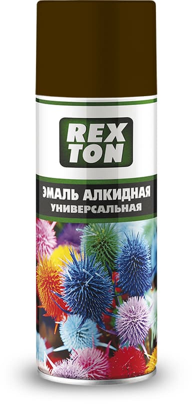 Изображение - RT100.60 Эмаль алкидная универсальная REXTON, коричневая, аэрозоль