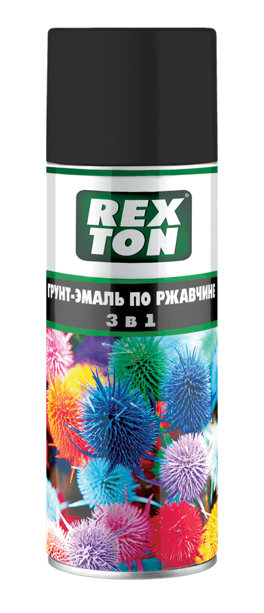 Изображение - RT150.20 Грунт-эмаль по ржавчине 3 в 1, черный, аэрозоль